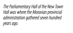 The Parliamentary Hall of the New Town Hall was where the Moravian provincial administration gathered seven hundred y...