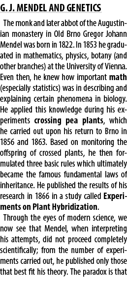 G. J. MENDEL AND GENETICS The monk and later abbot of the Augustinian monastery in Old Brno Gregor Johann Mendel was ...