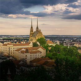 The dome of the modern digital planetarium in Brno